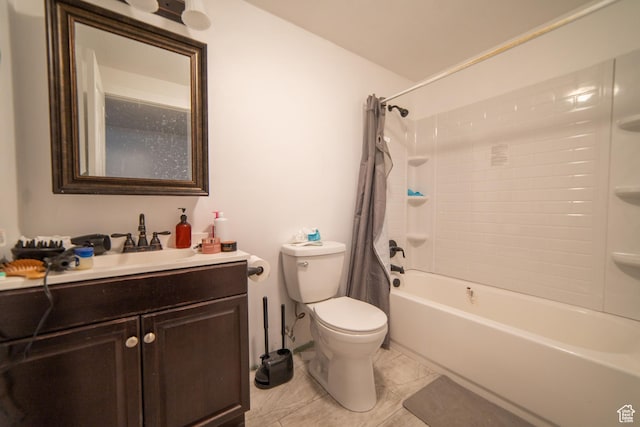 1137 S Topaz Rd, Saratoga Springs, UT 84045 - bathroom with toilet, vanity, and shower / bath combo with shower curtain