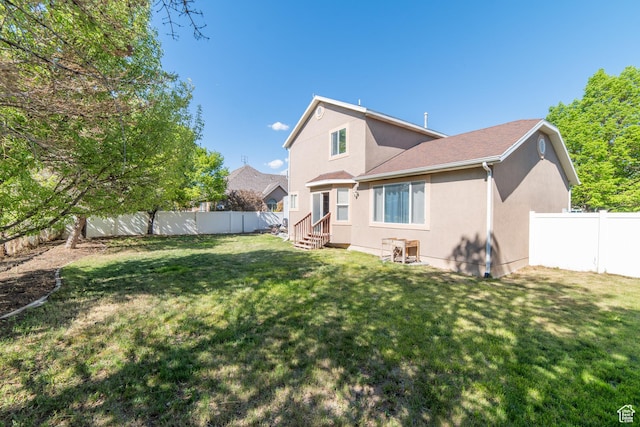 1137 S Topaz Rd, Saratoga Springs, UT 84045 - back of property with entry steps and stucco siding