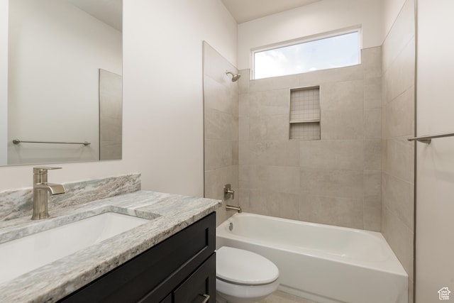 2187 W 320 S, Hurricane, UT 84737 - full bathroom featuring toilet, vanity, and bathing tub / shower combination