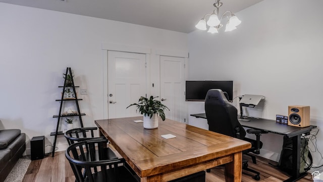 1984 N 3410 W Unit R102, Lehi, UT 84043 - home office featuring a chandelier and wood finished floors