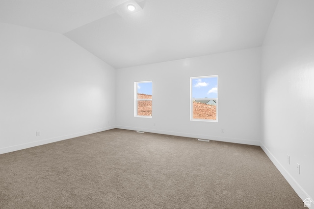 1975 S Marigold Way Unit 433, Santaquin, UT 84655 - carpeted spare room with vaulted ceiling and baseboards