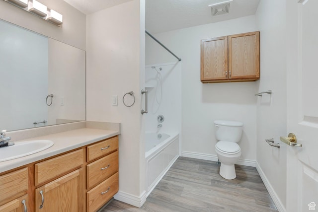 502 S 1040 E Unit 235C, American Fork, UT 84003 - full bathroom with wood finished floors, vanity, shower / bath combination, toilet, and visible vents