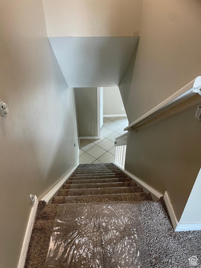 1525 E 5700 S, Murray, UT 84121 - stairway featuring baseboards and tile patterned flooring