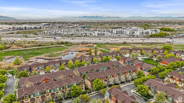 917 W Willow Bend Way, Farmington, UT 84025 - bird's eye view with a residential view and a water and mountain view