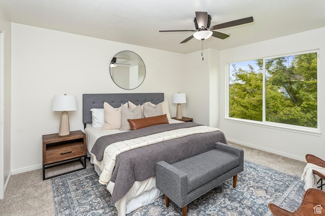 917 W Willow Bend Way, Farmington, UT 84025 - bedroom featuring baseboards, a ceiling fan, and carpet flooring