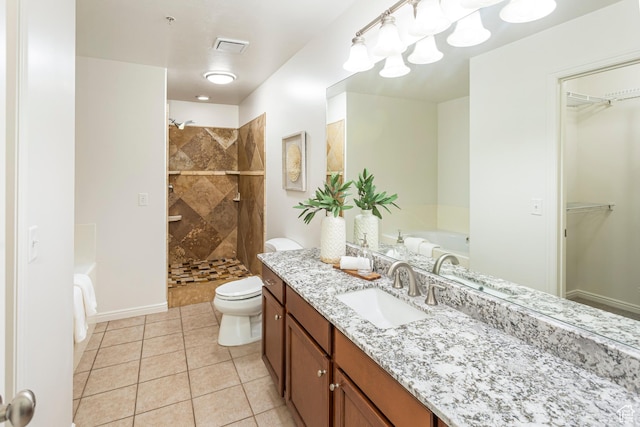 917 W Willow Bend Way, Farmington, UT 84025 - full bath featuring tile patterned floors, toilet, visible vents, a shower stall, and vanity