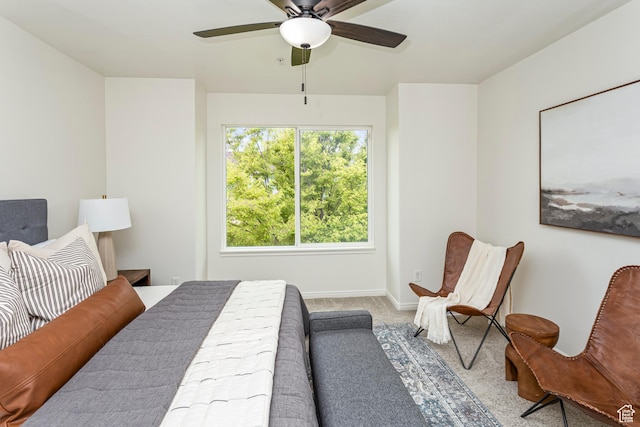 917 W Willow Bend Way, Farmington, UT 84025 - bedroom featuring ceiling fan, baseboards, and carpet