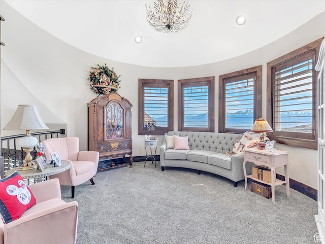 15146 S Secret Canyon Cir, Herriman, UT 84096 - carpeted living area featuring recessed lighting and baseboards