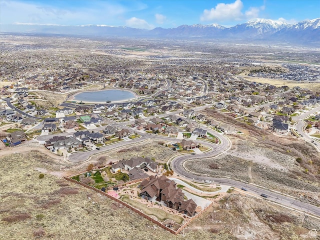 15146 S Secret Canyon Cir, Herriman, UT 84096 - birds eye view of property featuring a mountain view and a residential view