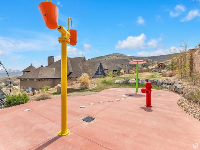 15146 S Secret Canyon Cir, Herriman, UT 84096 - view of patio / terrace featuring a mountain view