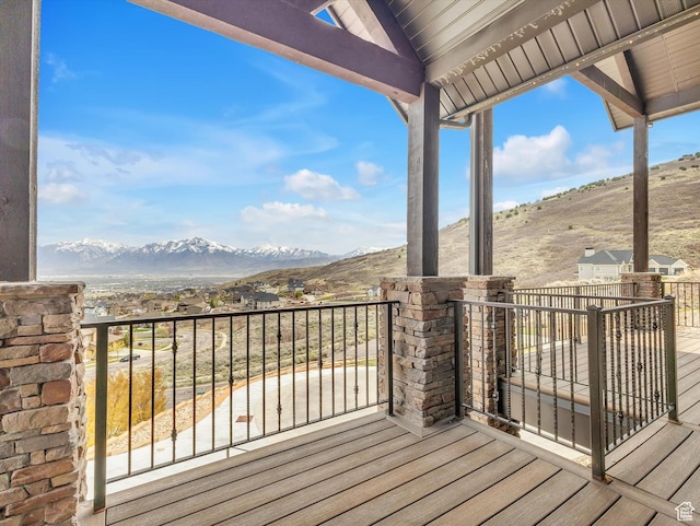 15146 S Secret Canyon Cir, Herriman, UT 84096 - deck featuring a mountain view