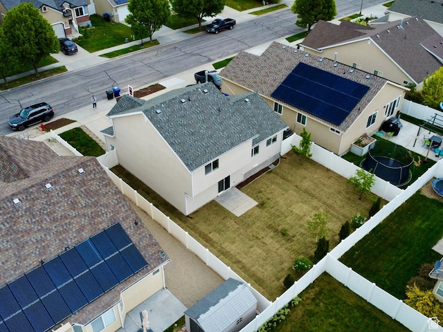 aerial view of residential area