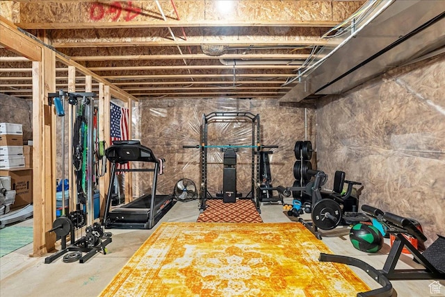 view of workout area