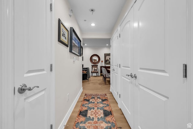 3944 S 900 E Unit 203, Millcreek, UT 84124 - hallway with recessed lighting, baseboards, and light wood-style flooring