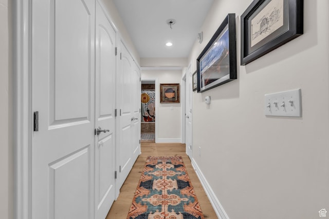 3944 S 900 E Unit 203, Millcreek, UT 84124 - corridor featuring recessed lighting, light wood-style floors, and baseboards