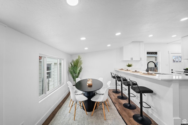 1131 W Simondi Ave N, Salt Lake City, UT 84116 - dining area featuring baseboards, dark wood-style flooring, and recessed lighting