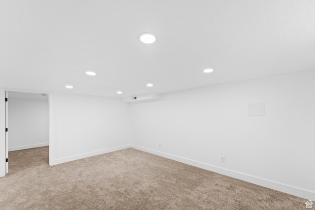 1131 W Simondi Ave N, Salt Lake City, UT 84116 - finished below grade area featuring recessed lighting, carpet flooring, and baseboards