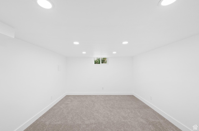 1131 W Simondi Ave N, Salt Lake City, UT 84116 - basement featuring baseboards, carpet flooring, and recessed lighting