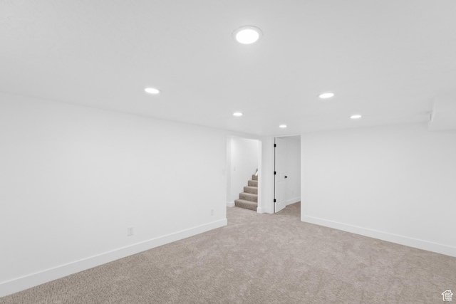 1131 W Simondi Ave N, Salt Lake City, UT 84116 - finished basement featuring baseboards, recessed lighting, and stairs
