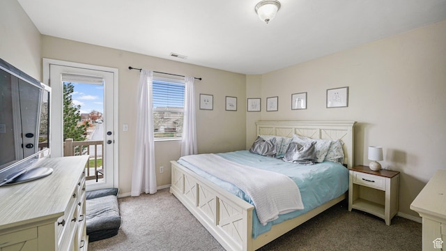 6661 W Merlot Way, West Jordan, UT 84081 - carpeted bedroom with baseboards, access to outside, and visible vents