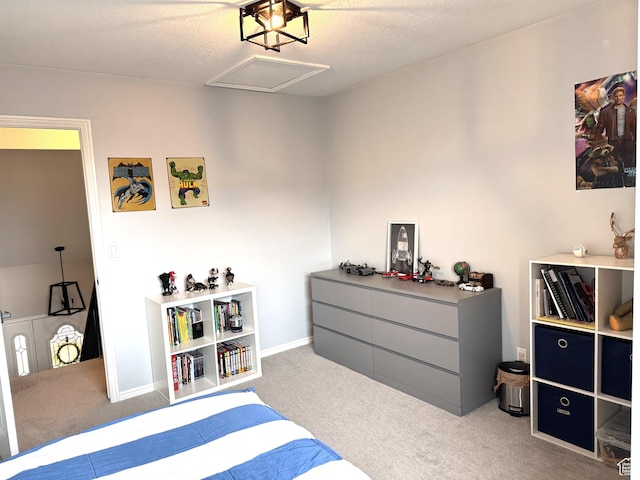 977 S Via La Costa Way, Kaysville, UT 84037 - bedroom featuring attic access, a textured ceiling, and carpet flooring