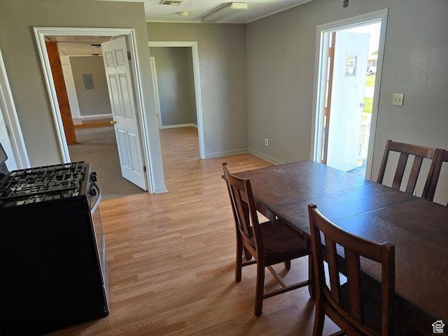 380 N 200 W, Fillmore, UT 84631 - dining space featuring baseboards, visible vents, and light wood-style flooring