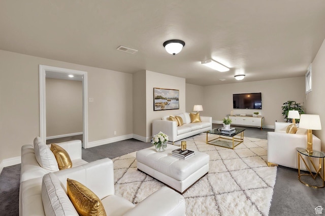 1936 E La Cresta Dr, Cottonwood Heights, UT 84121 - living area with baseboards, visible vents, and carpet flooring