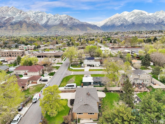 1936 E La Cresta Dr, Cottonwood Heights, UT 84121 - drone / aerial view featuring a residential view and a mountain view