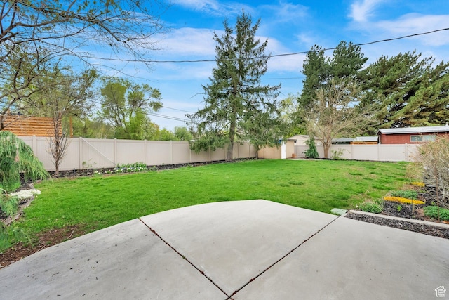 1936 E La Cresta Dr, Cottonwood Heights, UT 84121 - view of yard with a fenced backyard and a patio area