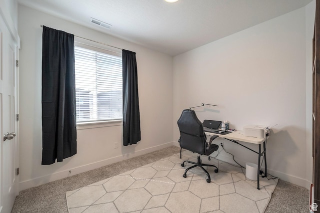 13537 S Commodus Dr W Unit 304, Riverton, UT 84096 - home office with light carpet, baseboards, and visible vents