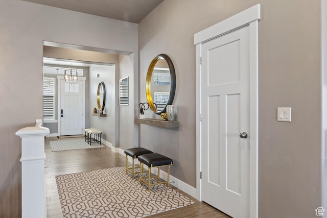 6982 W Majestic View Ln S, Herriman, UT 84096 - entrance foyer featuring wood finished floors and baseboards