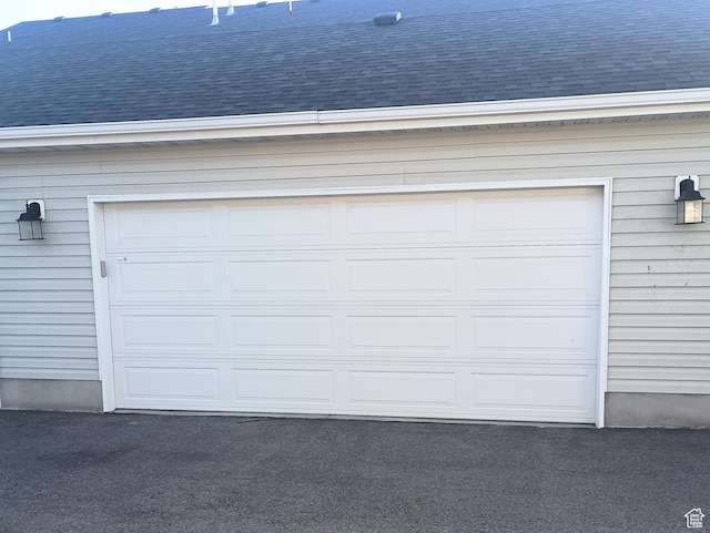 garage with driveway