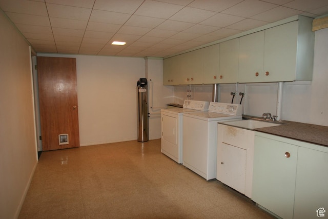 1974 W 5200 S, Roy, UT 84067 - laundry area with cabinet space, washing machine and dryer, and light floors