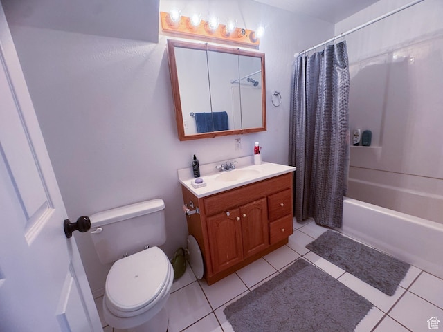 1689 W Crystal Ridge Dr S, West Jordan, UT 84084 - full bath with tile patterned flooring, shower / tub combo, toilet, and vanity