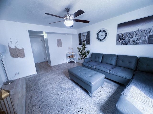 1689 W Crystal Ridge Dr S, West Jordan, UT 84084 - living room with ceiling fan and wood finished floors