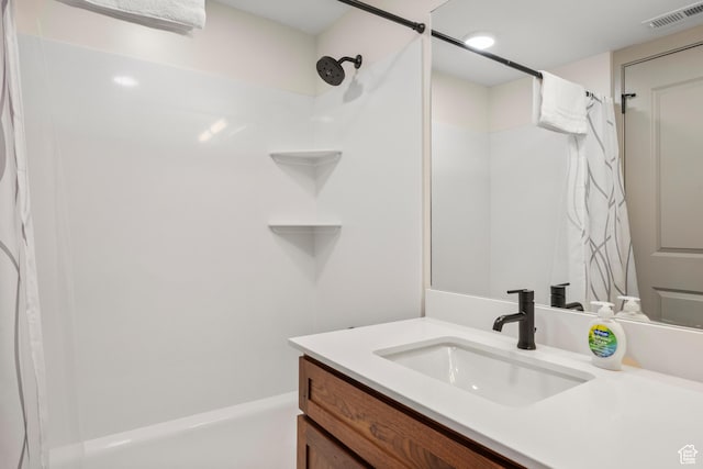 35 E 150 S Unit E301, Garden City, UT 84028 - bathroom featuring visible vents, vanity, and shower / tub combo