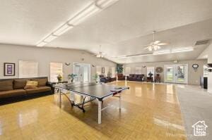 150 S Crystal Lakes Dr Unit 51, St George, UT 84770 - rec room featuring a ceiling fan and vaulted ceiling