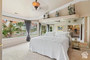 150 S Crystal Lakes Dr Unit 51, St George, UT 84770 - bedroom with crown molding