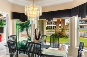 150 S Crystal Lakes Dr Unit 51, St George, UT 84770 - dining space featuring a chandelier