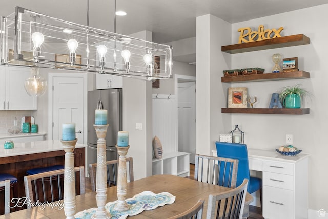 view of dining area