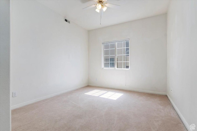 974 W Big River Ct Unit 2, South Salt Lake, UT 84119 - empty room with carpet floors, a ceiling fan, baseboards, and visible vents