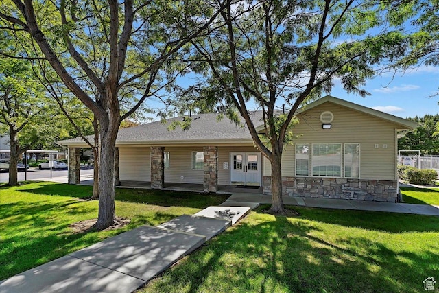 974 W Big River Ct Unit 2, South Salt Lake, UT 84119 - single story home with stone siding and a front lawn
