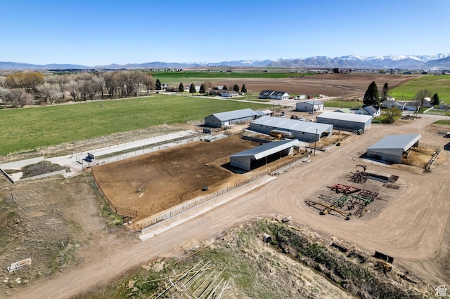 975 N 1400 W, Preston, ID 83263 - birds eye view of property featuring a rural view and a mountain view