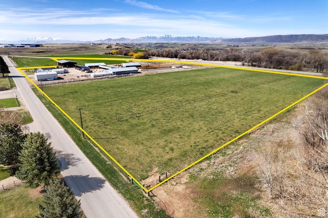975 N 1400 W, Preston, ID 83263 - birds eye view of property with a rural view and a mountain view