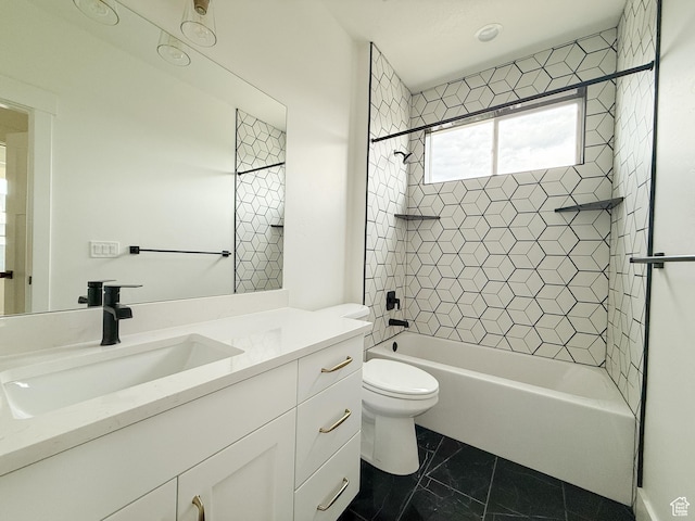 569 W 2030 N, Tooele, UT 84074 - full bath with washtub / shower combination, vanity, and marble finish flooring