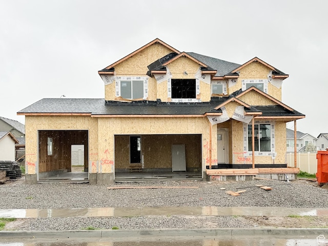 569 W 2030 N, Tooele, UT 84074 - unfinished property with a porch, a shingled roof, and fence