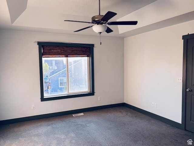 837 N 150 W, Santaquin, UT 84655 - spare room featuring carpet floors, a ceiling fan, and baseboards