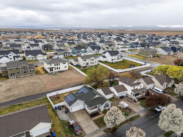drone / aerial view with a residential view