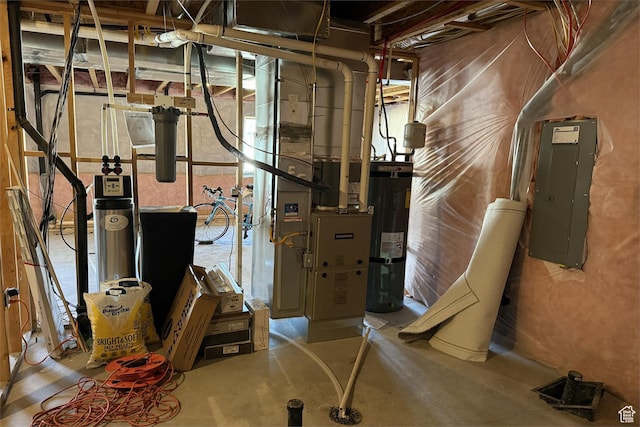 6129 W Coulee Ln, West Jordan, UT 84081 - utility room with electric panel and water heater