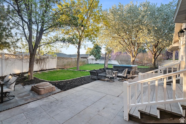 1380 S 980 E, Spanish Fork, UT 84660 - view of patio / terrace featuring a fenced backyard and outdoor lounge area